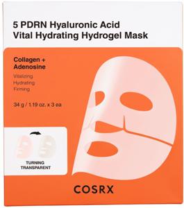 [COSRX] 5 PDRN Hyaluronsyra Vital Återfuktande Hydrogelmask 34g*3ST produkt bild