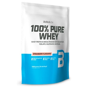 100% Pure Whey Protein pulver Strawberry 454 g produktbillede
