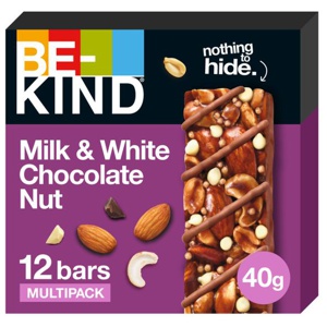 12 x BeKind Bar 40 g Milk & White Chocolate Nut produkt bild