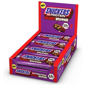 12 x Snickers High Protein Bar 50 g Peanut Brownie produkt bild