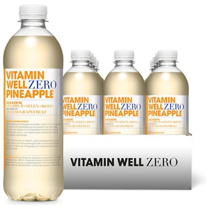12 x Vitamin Well Zero Vitamindryck 500 ml - Pineapple produkt bild