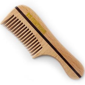 1541 of London Wooden Moustache/Beard Comb, Natural Beechwood produkt bild