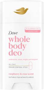 2 få 25%, Dove Whole Body Deodorant Raspberry & Rose Stick 75 ml produkt bild
