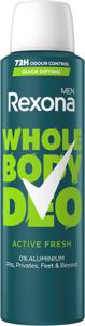 2 få 25%, Rexona Men Whole Body Deo Active Fresh Spray 150 ml produkt bild