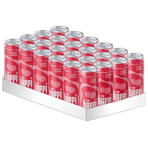 hÄppi Prebiotisk Läsk Hallon 330 ml 24 st produkt bild