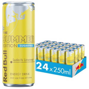 24 x Red Bull Energidryck 250 ml Sudachi Lime Summer Edition 2 kr pant produkt bild