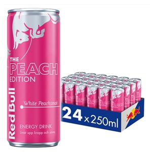 24 x Red Bull Energidryck 250 ml White Peach 2 kr pant produkt bild