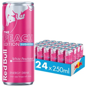 24 x Red Bull Energidryck 250 ml White Peach Sugarfree produkt bild