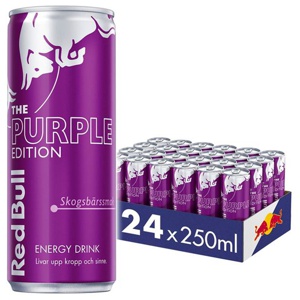 24 x Red Bull Energidryck Flak 250 ml Purple Edition Skogsbär produkt bild