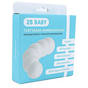 2B Baby Tvättbara Amningsinlägg Amningsinlägg + tvättpåse 1 par produkt bild