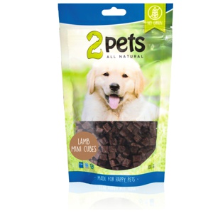 2pets Dogsnack Lamb MiniCubes, 100 g produkt bild