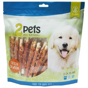 2pets Tuggpinne m kycklingfilé 12cm 30-pack 400g produkt bild