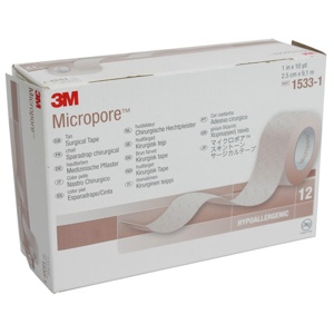 3M Micropore brun häfta 9,1mx25mm refill 12st produkt bild