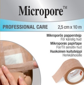 3M Micropore tape refill 2,5 cm x 10 m brun 1 stk produktbilde