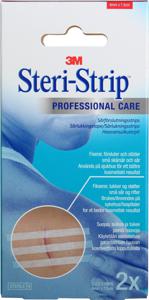 3M Steri-Strip Suturtejp vit 2 x 3 strips produkt bild
