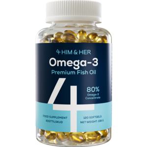 4 HIM & HER Omega-3 fiskolja 120 kapslar produkt bild
