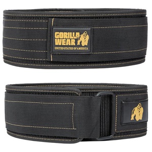 4 Inch Lyftarbälte Nylon Svart/Guld produkt bild