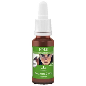 №43 MOTIVATION BACHBLÜTEN TROPFEN 20 ml Tropfen zum Einnehmen Produktbild