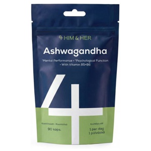 4Him&Her Ashwagandha & B-vitaminer 90 kapslar produkt bild