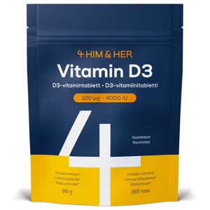 4Him Vitamin D3 4000 IE / 100 µg 365 st 1 års förbrukning produkt bild