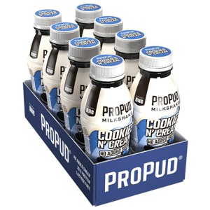 8 x ProPud Protein Milkshake, 330 ml - Cookies and Cream produkt bild