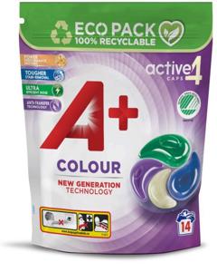 A+ Colour Active4 Tvättkapslar 14 st produkt bild