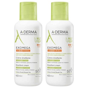 A-Derma Exomega Control Creme rückfettend, 2x400 ml Creme Produktbild