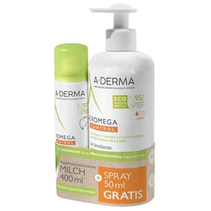 A-Derma Promo-Kit Exomega Milch + Spray, 1 St Milch Produktbild