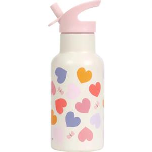 A Little Lovely Company Rostfri Stålflaska Hearts, 350 ml produkt bild