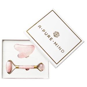 A Pure Mind Gaveæske Ansigtsrulle Samt Sten I Rosa Kvarts produktbillede