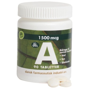A-vitamin 1500 mcg 90 stk. produktbillede