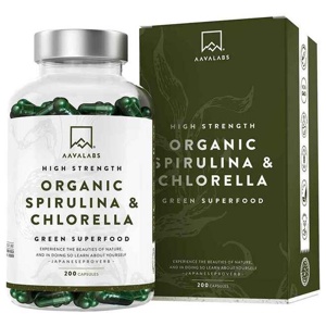 AAVALABS Spirulina & Chlorella Komplex vegan Kaps. Produktbild
