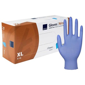 ABENA Classic Nitril Unt.Hands.unste.pf XL blau Produktbild