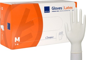 Abena Latex Handsker Classic Natur Medium 100 stk produktbillede