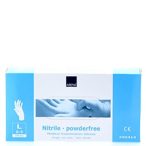 Abena Nitrile Handsker L u. pudder 100 stk produktbillede