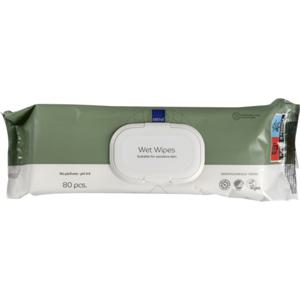 Våtservett med plastlock - 20x27cm oparfymerad - 80 st produkt bild