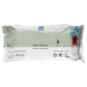Abena Wet wipes Feuchtpflegetü.18x20 cm Klebeöff., 80 St Tücher Produktbild
