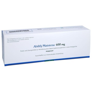 ABILIFY Maintena 400 mg FS.P.+L.H.e.Dep.-Inj-Susp. 1 St Pulver und Lösungsmittel zur Herstellung einer Depot-Injektionssuspension Produktbild