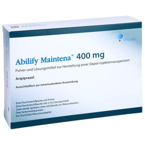 ABILIFY Maintena 400 mg P.+L.z.H.e.Depot-Inj-Susp. 1 St Pulver und Lösungsmittel zur Herstellung einer Depot-Injektionssuspension Produktbild