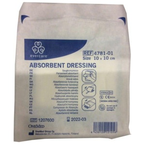 Evercare Absorberande Förband Sterilt 10x10 cm 1 st produkt bild