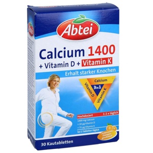 ABTEI Calcium 1400+Vitamin D3+K Kautabletten Produktbild