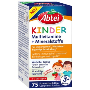 Abtei KINDER Multivitamine + Mineralstoffe Schmelztabletten Produktbild