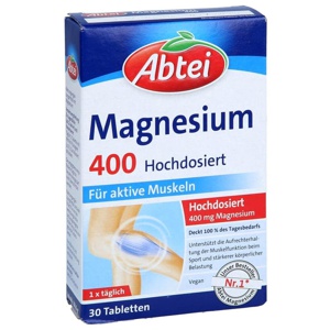 Abtei Magnesium 400 Hochdosiert 30 St Tabletten Produktbild