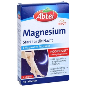 Abtei Magnesium DEPOT Stark für die Nacht 30 St Tabletten Produktbild