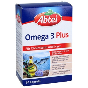 Abtei Omega 3 Plus 60 St Kapseln Produktbild