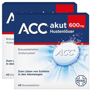 ACC akut 600 mg Hustenlöser, Brausetabletten, 2x40 St Brausetabletten Produktbild