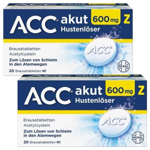 ACC akut 600 mg Z Hustenlöser, Brausetabletten, 2x20 St Brausetabletten Produktbild