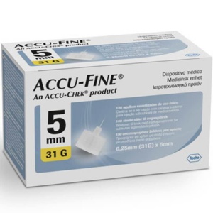 Accu-Fine pennekanyle 31G 5 mm 100 stk produktbilde