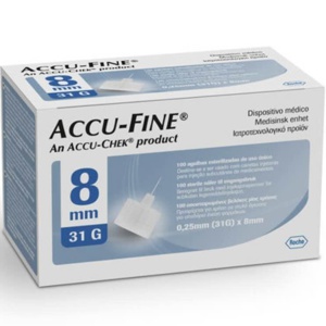 Accu-Fine pennekanyle 31G 8 mm 100 stk produktbilde