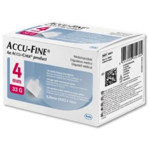 Accu-Fine pennekanyle 33 G 4 mm 100 stk produktbilde